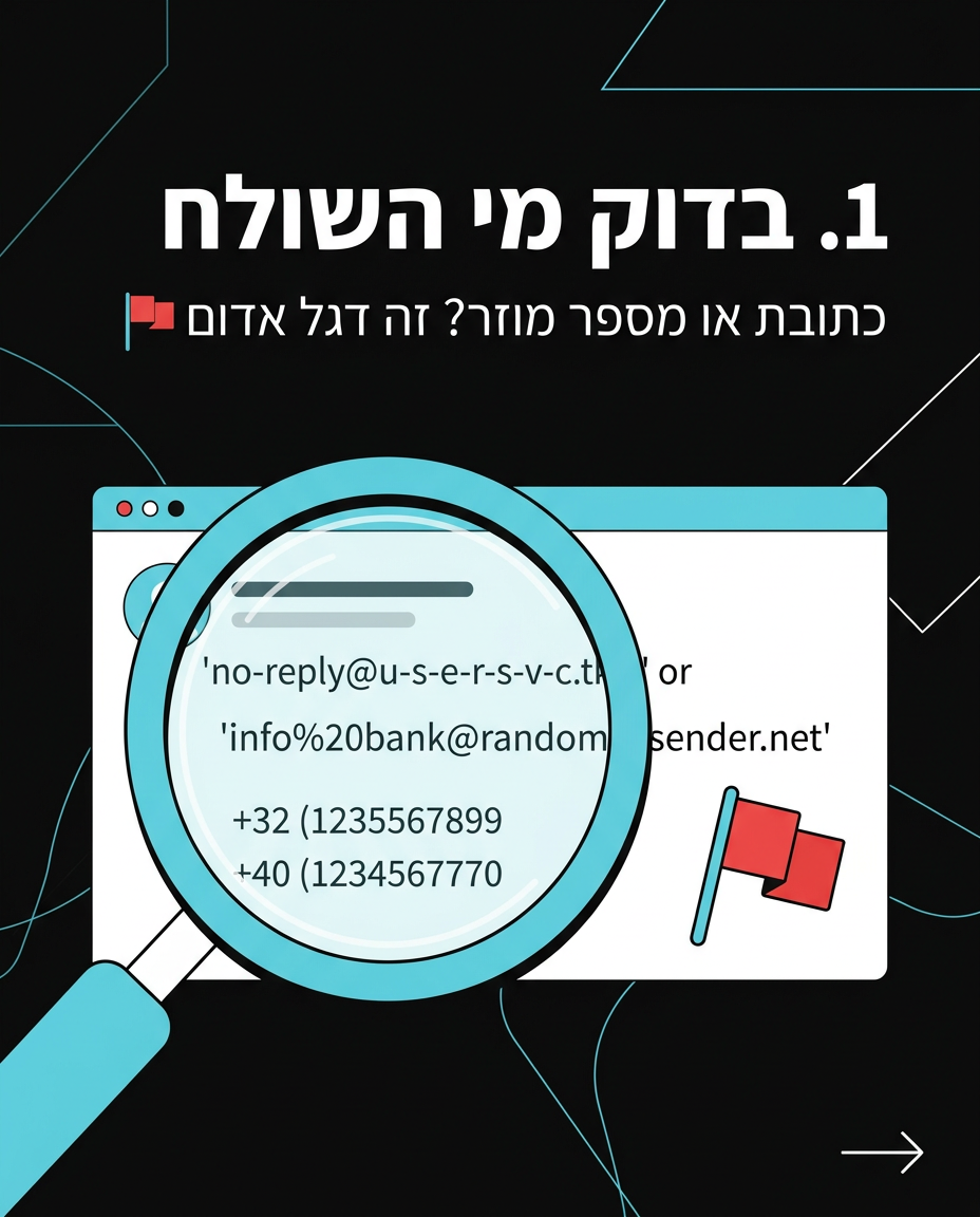 איך מזהים הודעת פישינג (הונאה) — 3 כללים לילדים